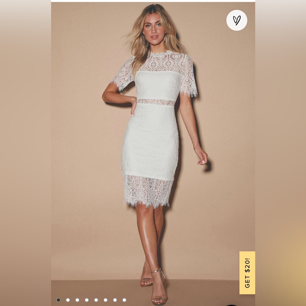 White Lace Dress, never worn! perfect for any occasion!